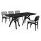 Armen Living Cortina and Lima 5 Piece Black Rectangular Dining Set SETCODIBLK5D - alternate 1